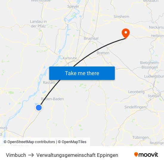 Vimbuch to Verwaltungsgemeinschaft Eppingen map