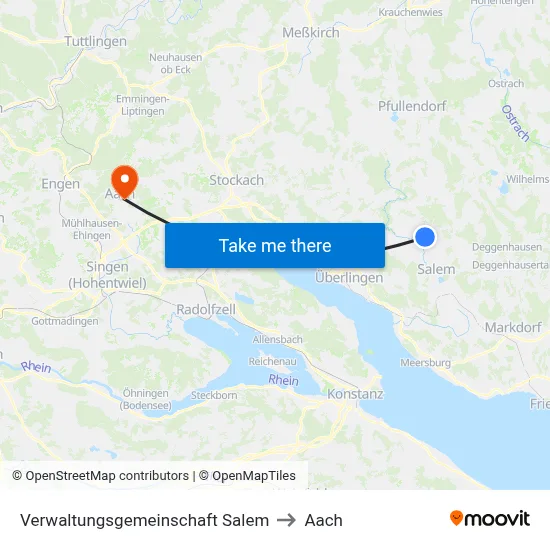 Verwaltungsgemeinschaft Salem to Aach map