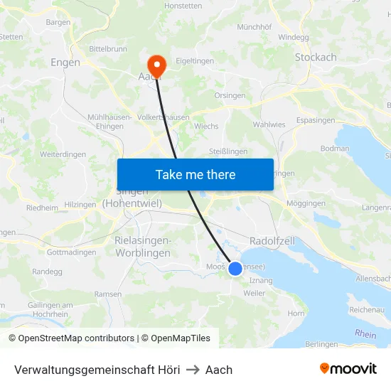 Verwaltungsgemeinschaft Höri to Aach map