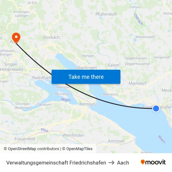Verwaltungsgemeinschaft Friedrichshafen to Aach map