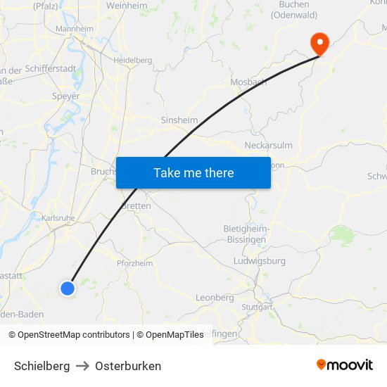 Schielberg to Osterburken map