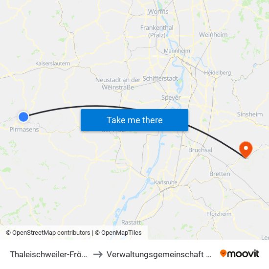 Thaleischweiler-Fröschen to Verwaltungsgemeinschaft Sulzfeld map
