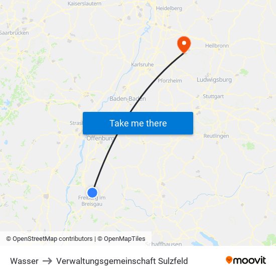 Wasser to Verwaltungsgemeinschaft Sulzfeld map