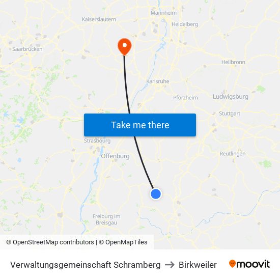 Verwaltungsgemeinschaft Schramberg to Birkweiler map