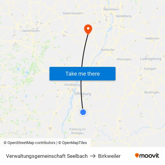 Verwaltungsgemeinschaft Seelbach to Birkweiler map