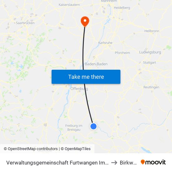 Verwaltungsgemeinschaft Furtwangen Im Schwarzwald to Birkweiler map
