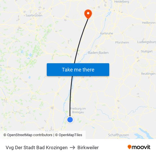 Vvg Der Stadt Bad Krozingen to Birkweiler map