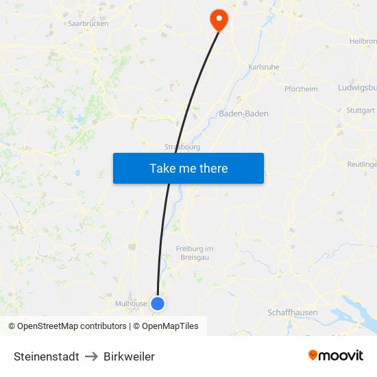 Steinenstadt to Birkweiler map