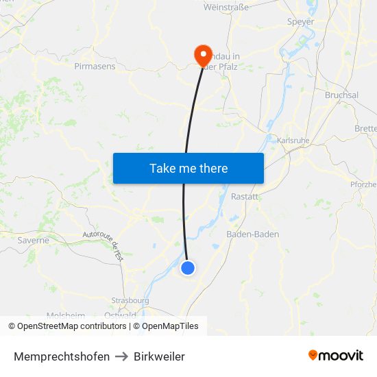 Memprechtshofen to Birkweiler map