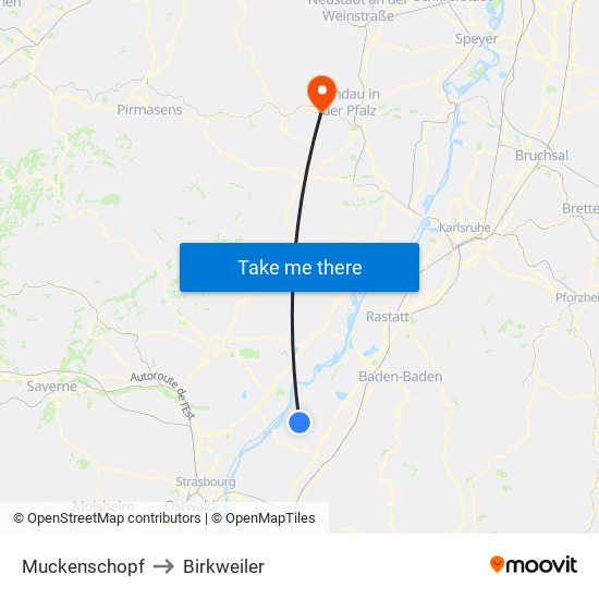 Muckenschopf to Birkweiler map