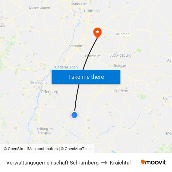 Verwaltungsgemeinschaft Schramberg to Kraichtal map