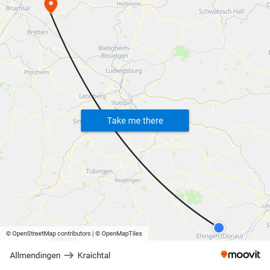 Allmendingen to Kraichtal map