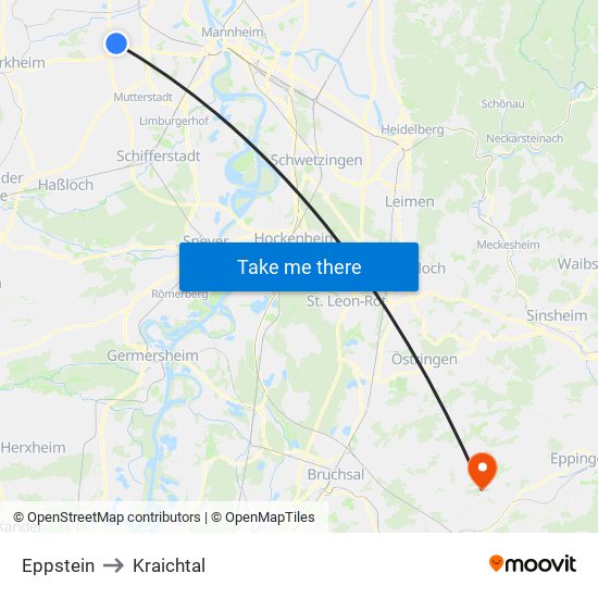 Eppstein to Kraichtal map