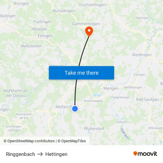 Ringgenbach to Hettingen map