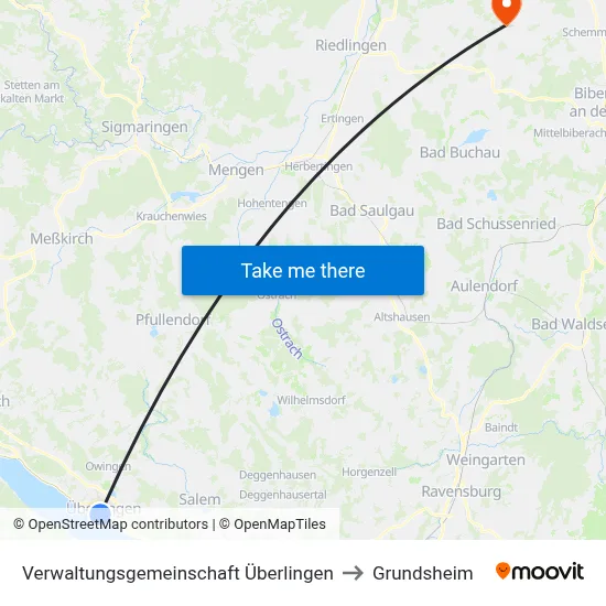 Verwaltungsgemeinschaft Überlingen to Grundsheim map