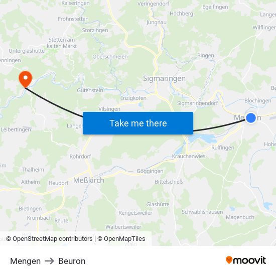 Mengen to Beuron map
