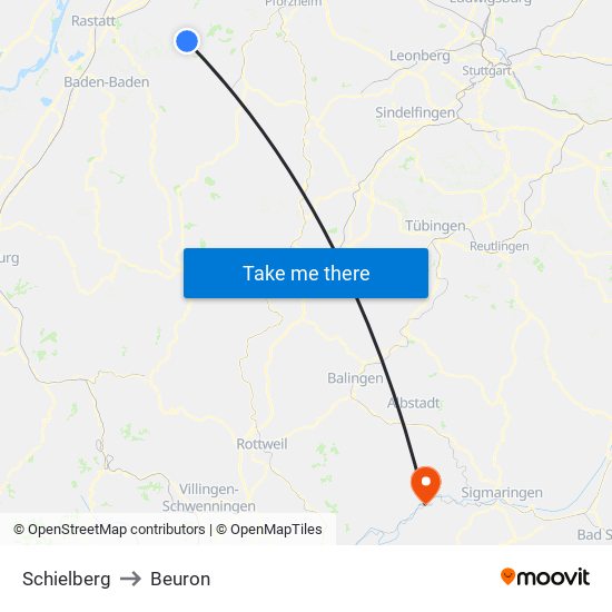 Schielberg to Beuron map