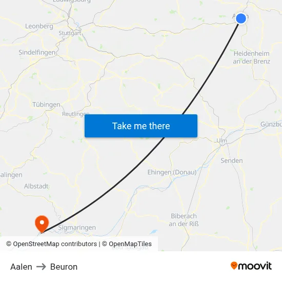 Aalen to Beuron map