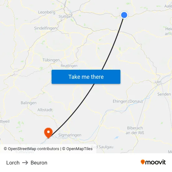 Lorch to Beuron map