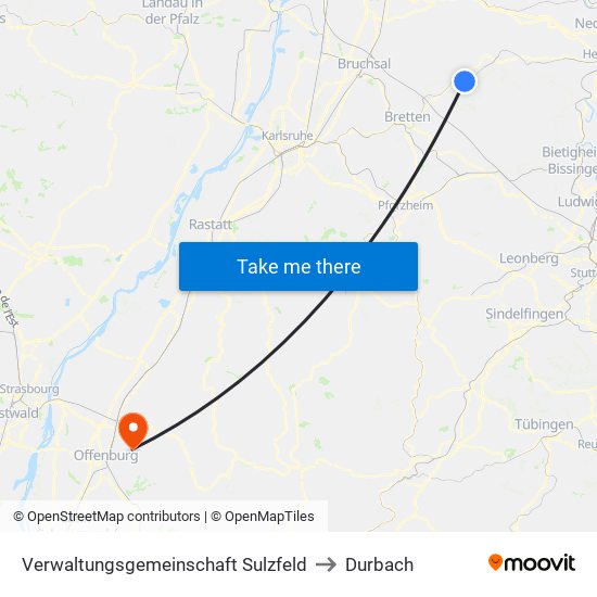 Verwaltungsgemeinschaft Sulzfeld to Durbach map