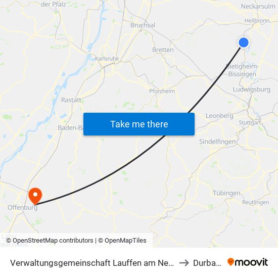 Verwaltungsgemeinschaft Lauffen am Neckar to Durbach map