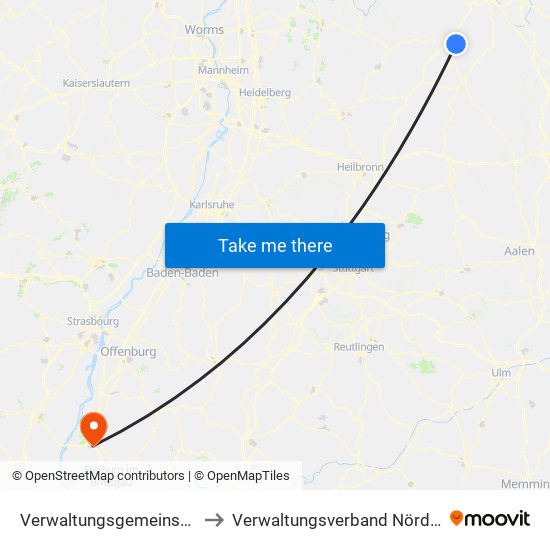 Verwaltungsgemeinschaft Grünsfeld to Verwaltungsverband Nördlicher Kaiserstuhl map