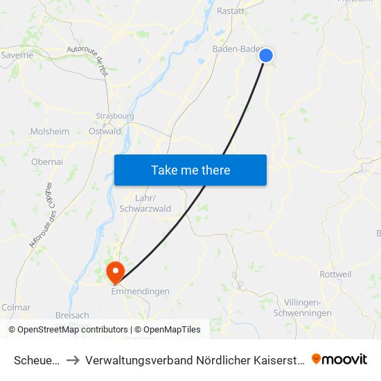 Scheuern to Verwaltungsverband Nördlicher Kaiserstuhl map