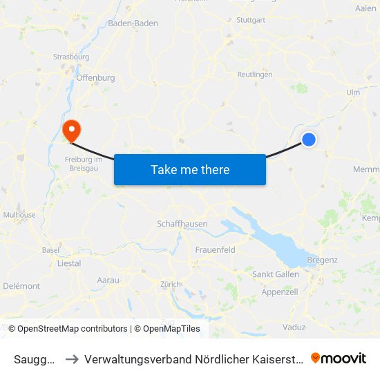 Sauggart to Verwaltungsverband Nördlicher Kaiserstuhl map