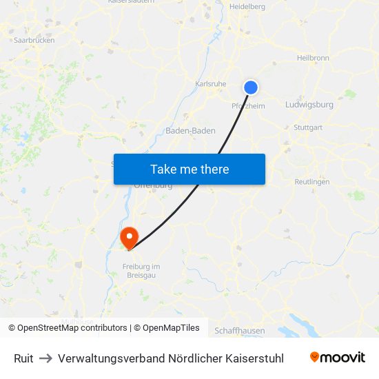 Ruit to Verwaltungsverband Nördlicher Kaiserstuhl map