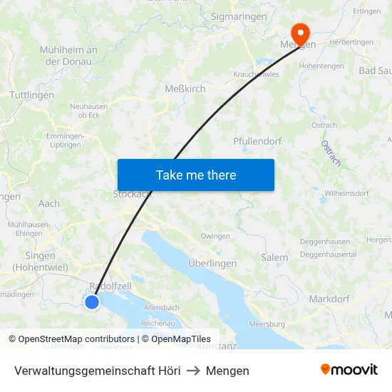 Verwaltungsgemeinschaft Höri to Mengen map