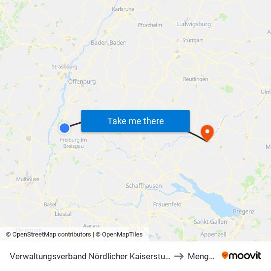 Verwaltungsverband Nördlicher Kaiserstuhl to Mengen map