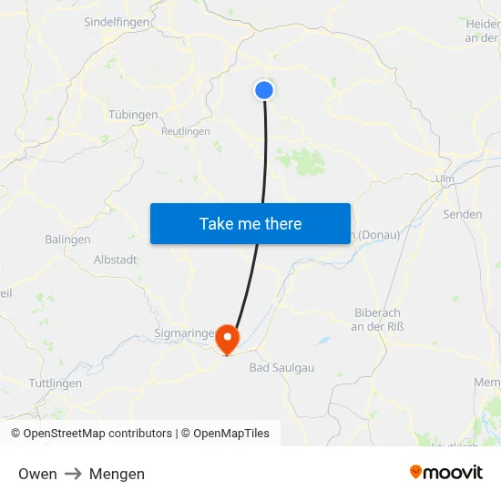 Owen to Mengen map