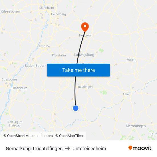 Gemarkung Truchtelfingen to Untereisesheim map