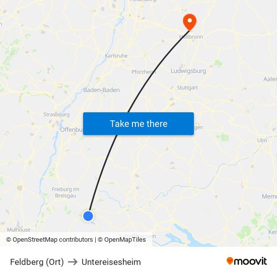 Feldberg (Ort) to Untereisesheim map