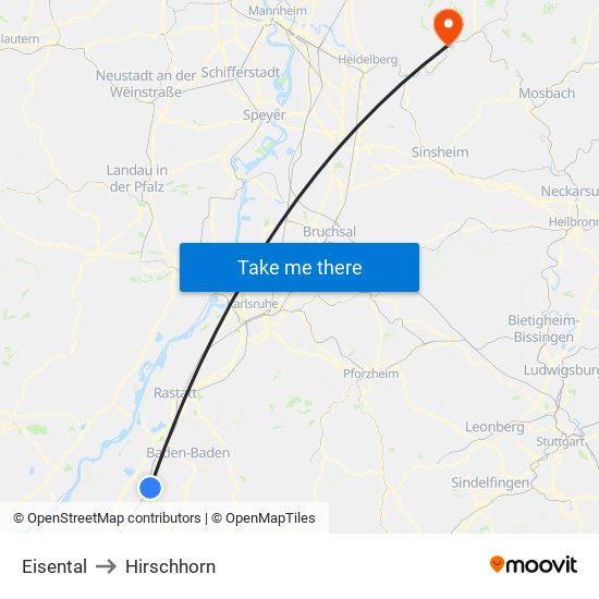 Eisental to Hirschhorn map