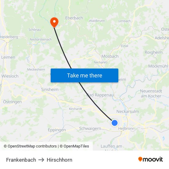 Frankenbach to Hirschhorn map