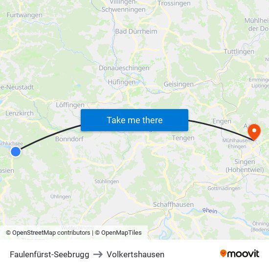 Faulenfürst-Seebrugg to Volkertshausen map