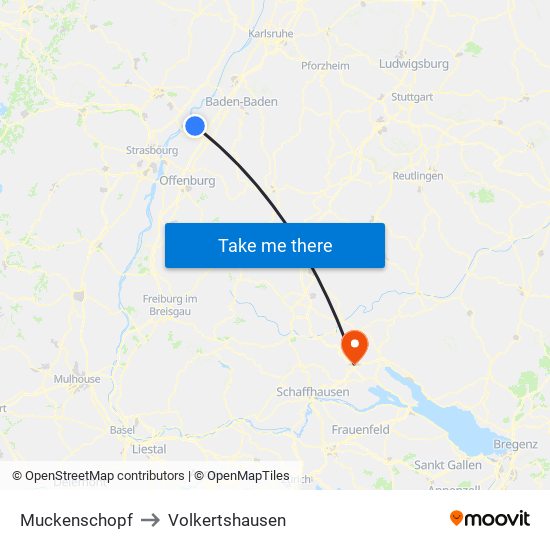 Muckenschopf to Volkertshausen map