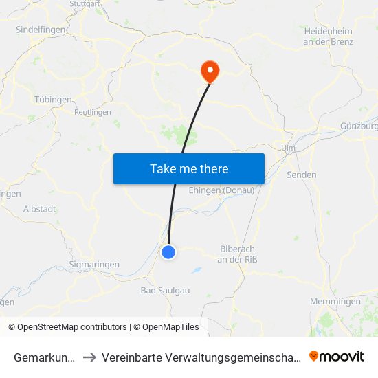 Gemarkung Heudorf to Vereinbarte Verwaltungsgemeinschaft Der Gemeinde Deggingen map