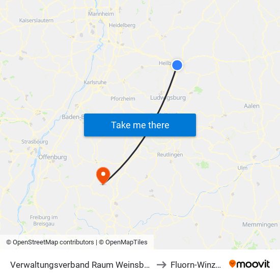 Verwaltungsverband Raum Weinsberg to Fluorn-Winzeln map