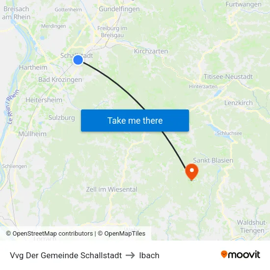 Vvg Der Gemeinde Schallstadt to Ibach map
