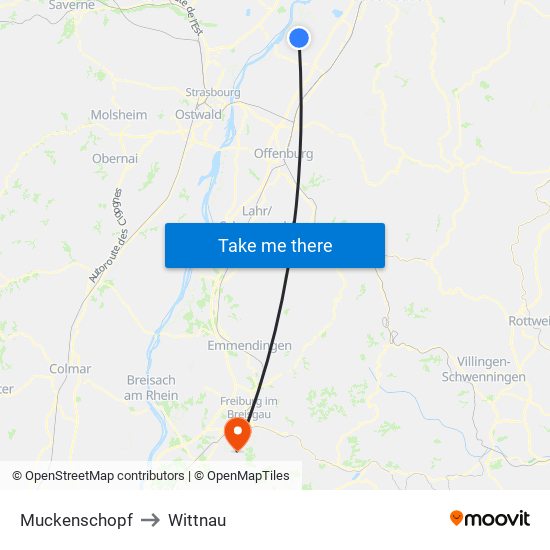 Muckenschopf to Wittnau map