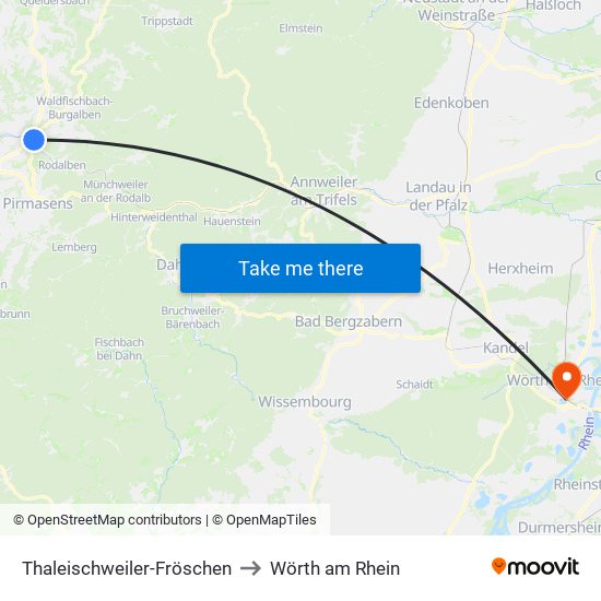 Thaleischweiler-Fröschen to Wörth am Rhein map
