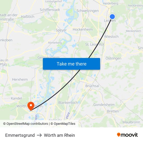 Emmertsgrund to Wörth am Rhein map