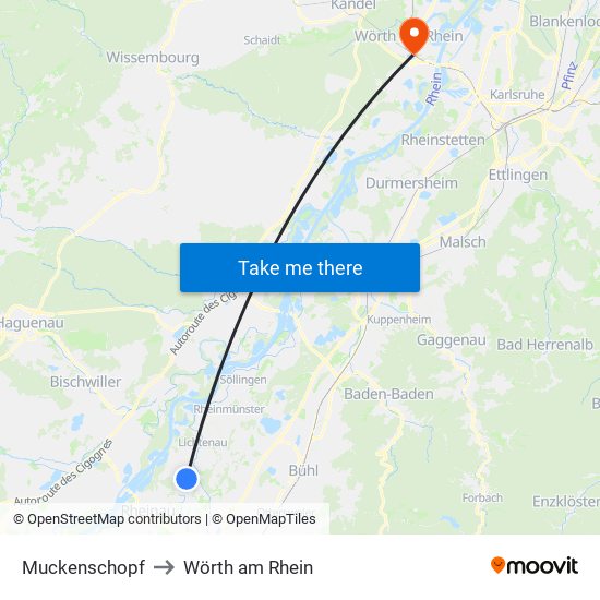 Muckenschopf to Wörth am Rhein map