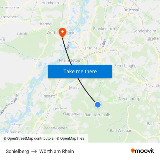 Schielberg to Wörth am Rhein map