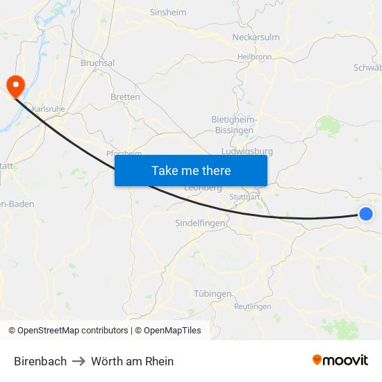 Birenbach to Wörth am Rhein map