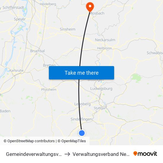 Gemeindeverwaltungsverband Holzgerlingen to Verwaltungsverband Neckargerach-Waldbrunn map