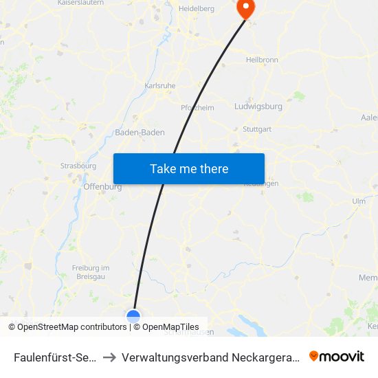 Faulenfürst-Seebrugg to Verwaltungsverband Neckargerach-Waldbrunn map
