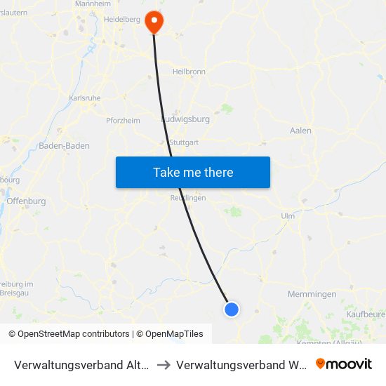 Verwaltungsverband Altshausen to Verwaltungsverband Waibstadt map